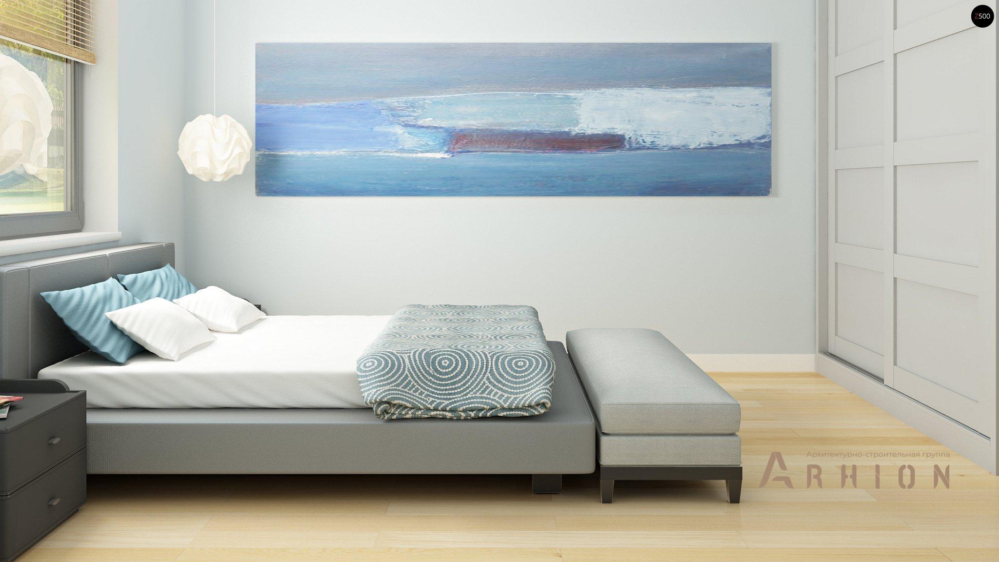 9. Проект одноэтажного дома в современном стиле с четырехскатной, Z24 GL, площадью - 141 кв c терассой, гаражом